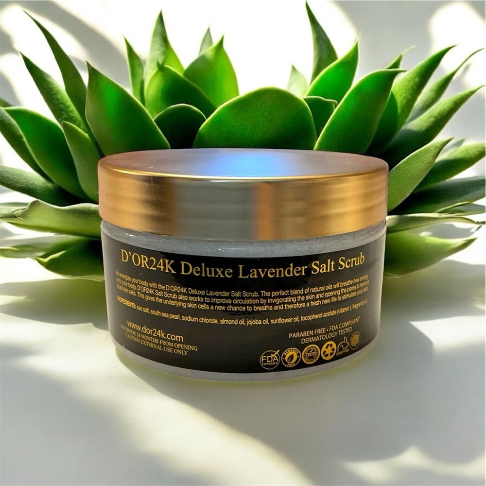 NEW-2PC Deluxe Salt Scrub & Body Butter Lavender South Sea Pearl - Picture 3 of 6